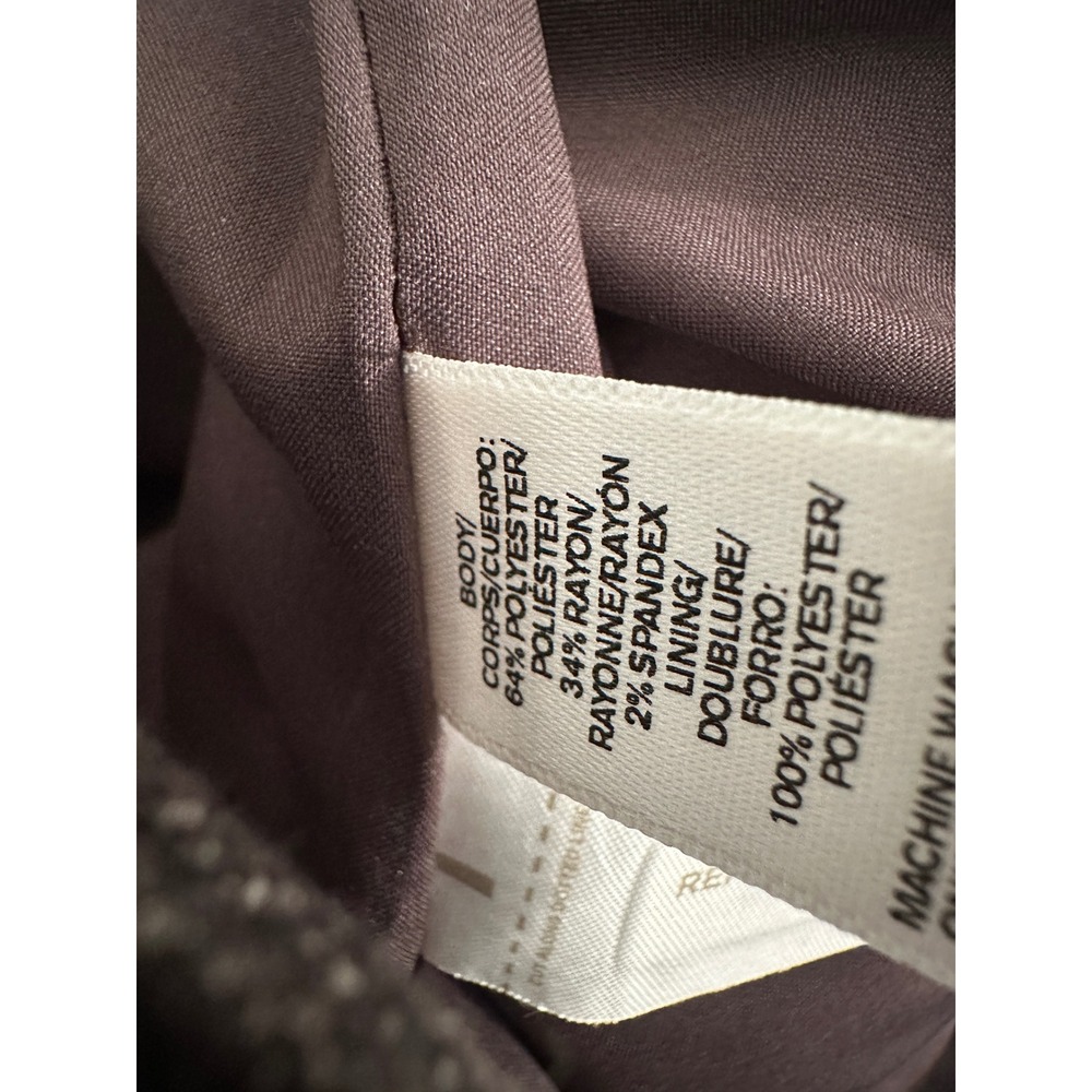 LOFT Julie Dress Pants Brown Heathered Straight Leg Career Trousers Sz 12 Chic - Picture 8 of 8